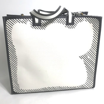 Fendi Tote Bag 8Bh357 Coated Canvas White Joshua Vides Collaboration Shopper Bag Mens