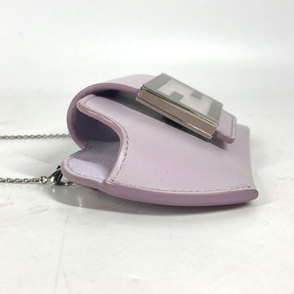 Fendi Pouch 7As069 Leather Light Purple Eyewear Glasses Sunglasses Case Ff Logo Glasses Case Women