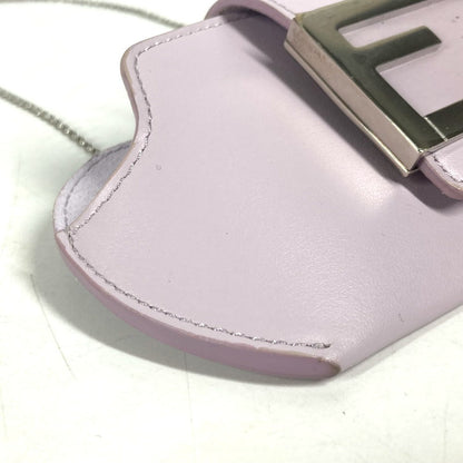 Fendi Pouch 7As069 Leather Light Purple Eyewear Glasses Sunglasses Case Ff Logo Glasses Case Women