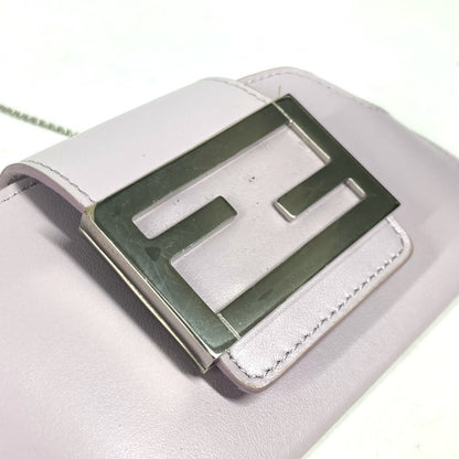 Fendi Pouch 7As069 Leather Light Purple Eyewear Glasses Sunglasses Case Ff Logo Glasses Case Women