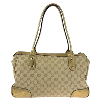 Gucci Tote Bag 177052 Gg Canvas Gold Pretty