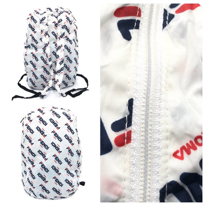 Fendi Backpack Nylon White Fila Collaboration With Porch