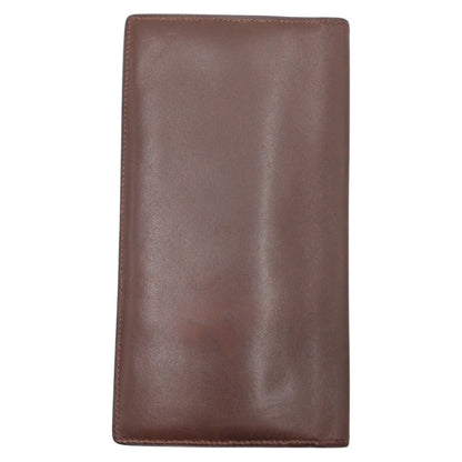 Hermes Bill Compartment Leather Camel Brown Bill Compartment Bifold Wallet Citizen Twill Mens