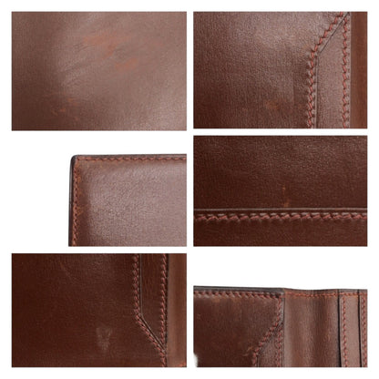 Hermes Bill Compartment Leather Camel Brown Bill Compartment Bifold Wallet Citizen Twill Mens