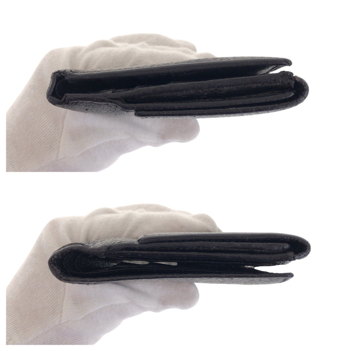 Gucci Bifold Wallet 035 1408 2090 Leather Black Silvermetal Folding Wallet Compact Wallet Mens