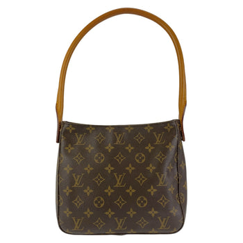 Louis Vuitton Shoulder Bag M51146 Pvc Brown Gold Metal Shoulder Bag Monogram Loopingmm Women