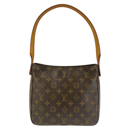 Louis Vuitton Shoulder Bag M51146 Pvc Brown Gold Metal Shoulder Bag Monogram Loopingmm Women