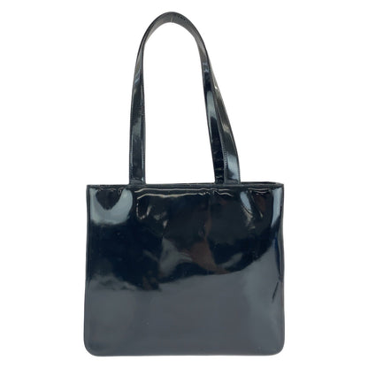 Chanel Tote Bag Enamel Black Gold Metal