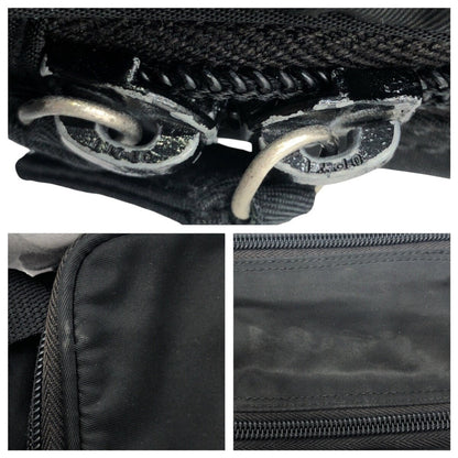 Prada Shoulder Bag Nylon Black Shoulder Bag Unisex Test Triangular Logo Mens