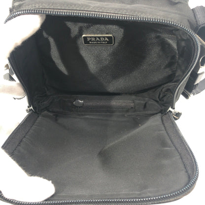 Prada Shoulder Bag Nylon Black Shoulder Bag Unisex Test Triangular Logo Mens