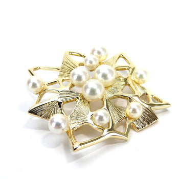 Mikimoto Brooch K14 Yellow Gold Gold Women