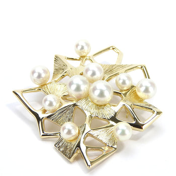Mikimoto Brooch K14 Yellow Gold Gold Women