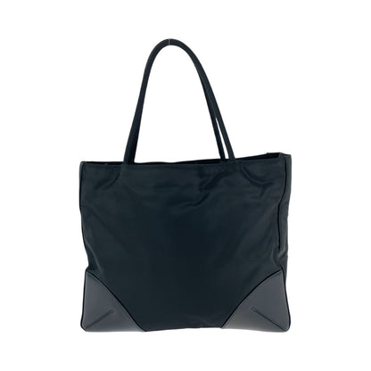 Prada Tote Bag Nylon Black Silvermetal Tote Bag Shoulder Bag Triangle With Logo Women