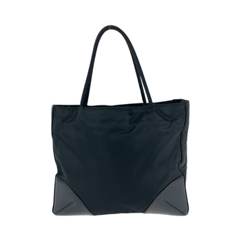 Prada Tote Bag Nylon Black Silvermetal Tote Bag Shoulder Bag Triangle With Logo Women