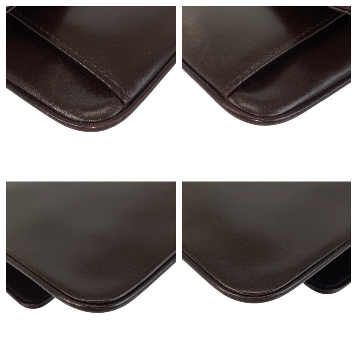 Gucci Shoulder Bag Leather Brown Gold Metal Shoulder Bag Messenger Bag Women
