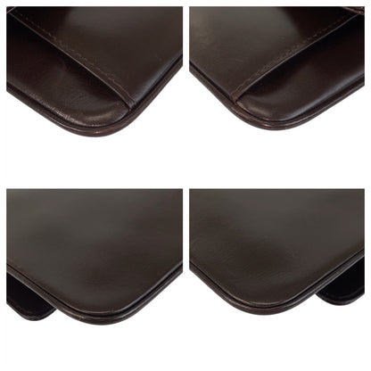 Gucci Shoulder Bag Leather Brown Gold Metal Shoulder Bag Messenger Bag Women