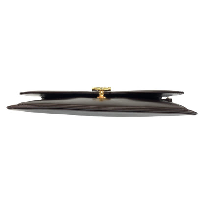 Gucci Shoulder Bag Leather Brown Gold Metal Shoulder Bag Messenger Bag Women