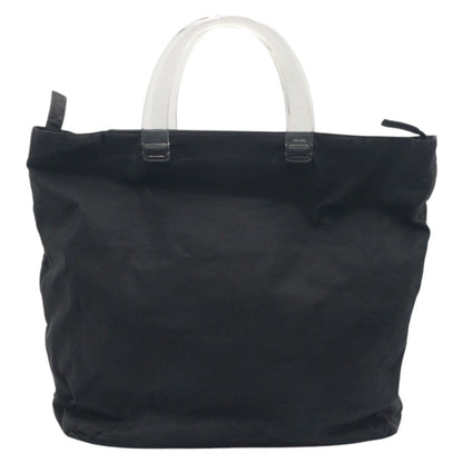 Prada Handbag Nylon Black Black Handbag Tote Bag Test Triangular Logo Women