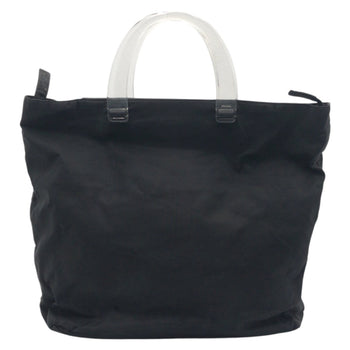 Prada Handbag Nylon Black Black Handbag Tote Bag Test Triangular Logo Women