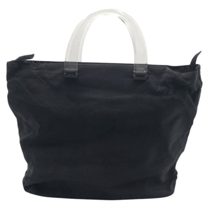 Prada Handbag Nylon Black Black Handbag Tote Bag Test Triangular Logo Women