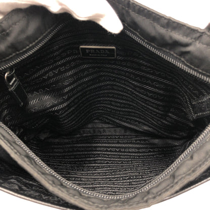 Prada Shoulder Bag Nylon Black Black Shoulder Bag Unisex Test Triangular Logo Mens
