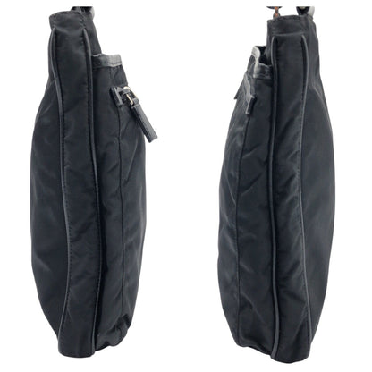 Prada Shoulder Bag Nylon Black Black Shoulder Bag Unisex Test Triangular Logo Mens