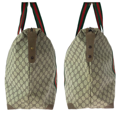 Gucci Boston Duffel Bag 89 19 012 Gg Supreme Canvas Beige Brown Boston Duffel Bag Shoulder Bag Old
