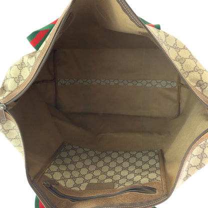 Gucci Boston Duffel Bag 89 19 012 Gg Supreme Canvas Beige Brown Boston Duffel Bag Shoulder Bag Old