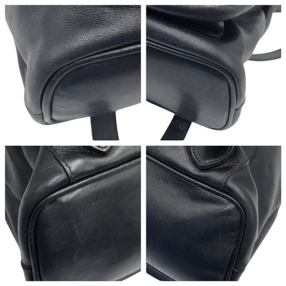 Gucci Backpack 003 1998 0016 Leather Black Black Backpack Unisex Bamboo Women