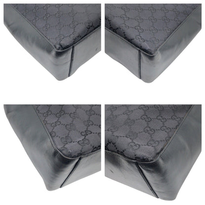 Gucci Shoulder Bag 001 3770 Gg Canvas Black Black Hobo Shoulder Bag Handbag Gg Pattern Women