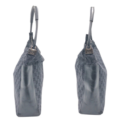 Gucci Shoulder Bag 001 3770 Gg Canvas Black Black Hobo Shoulder Bag Handbag Gg Pattern Women