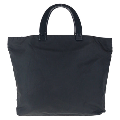 Prada Tote Bag Nylon, Plastic Black Black Tote Bag Handbag Test Triangle With Logo Women