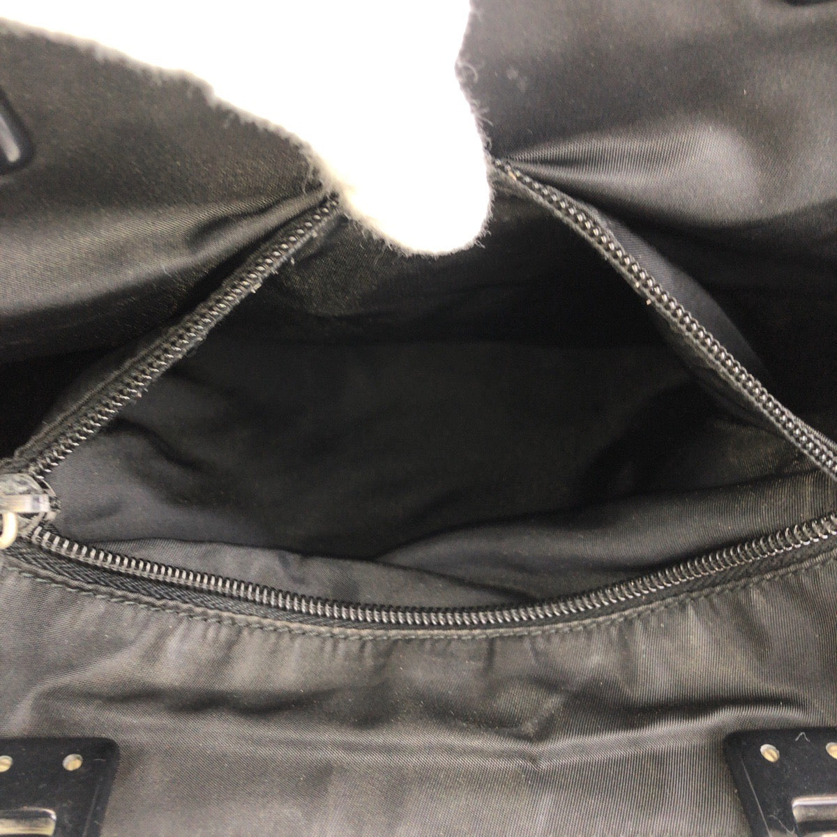 Prada Tote Bag Nylon, Plastic Black Black Tote Bag Handbag Test Triangle With Logo Women
