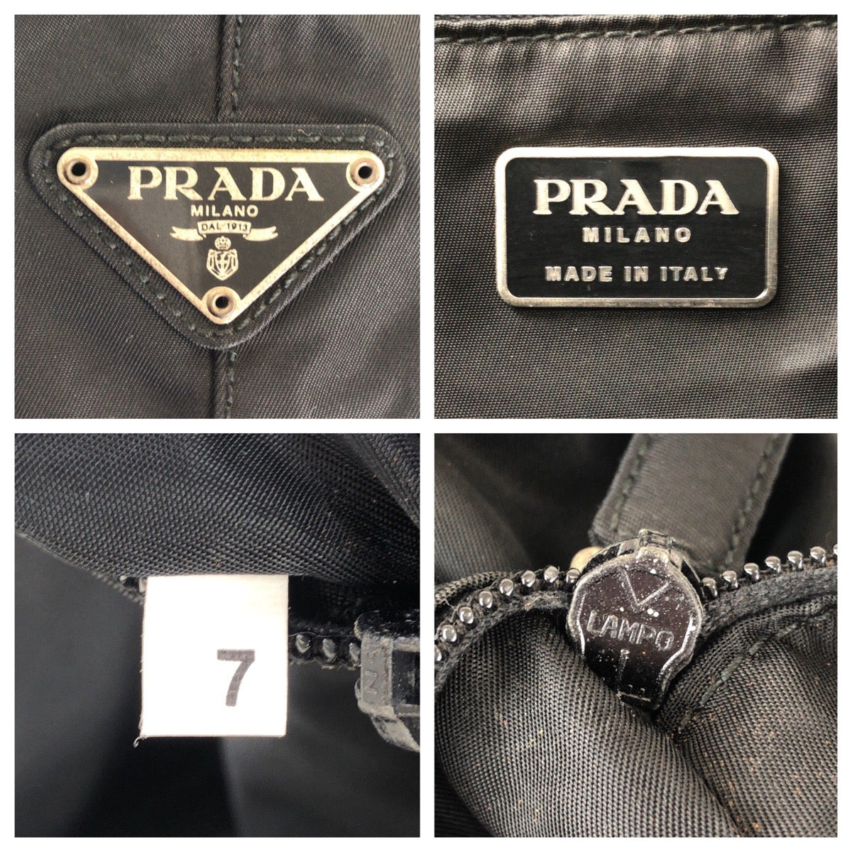Prada Tote Bag Nylon, Plastic Black Black Tote Bag Handbag Test Triangle With Logo Women