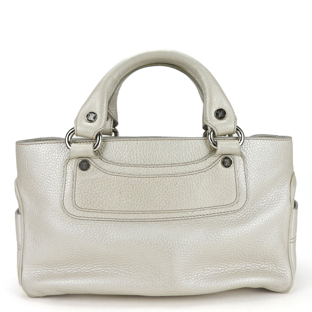 Celine Handbag 134023Ngr Leather Gold Women