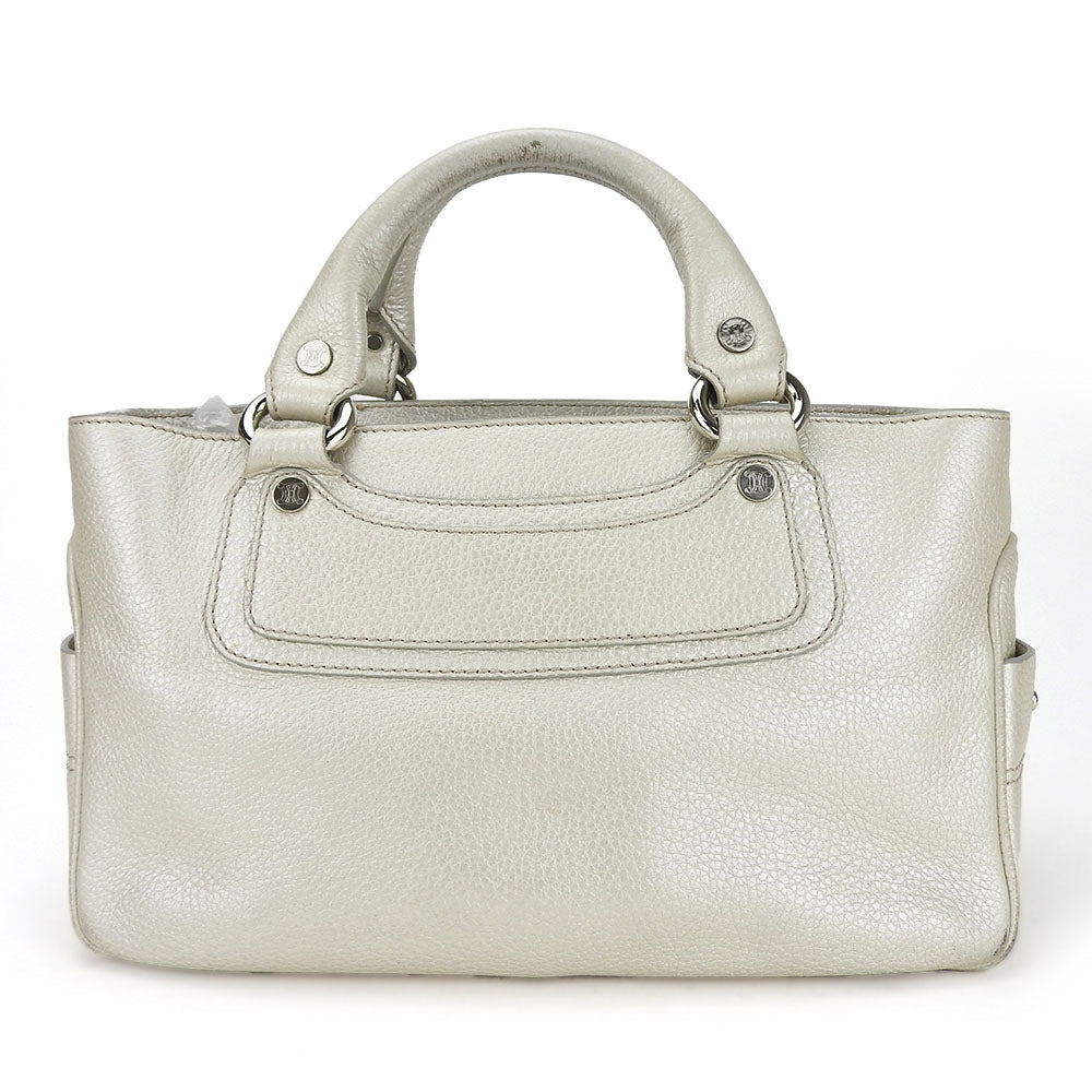 Celine Handbag 134023Ngr Leather Gold Women