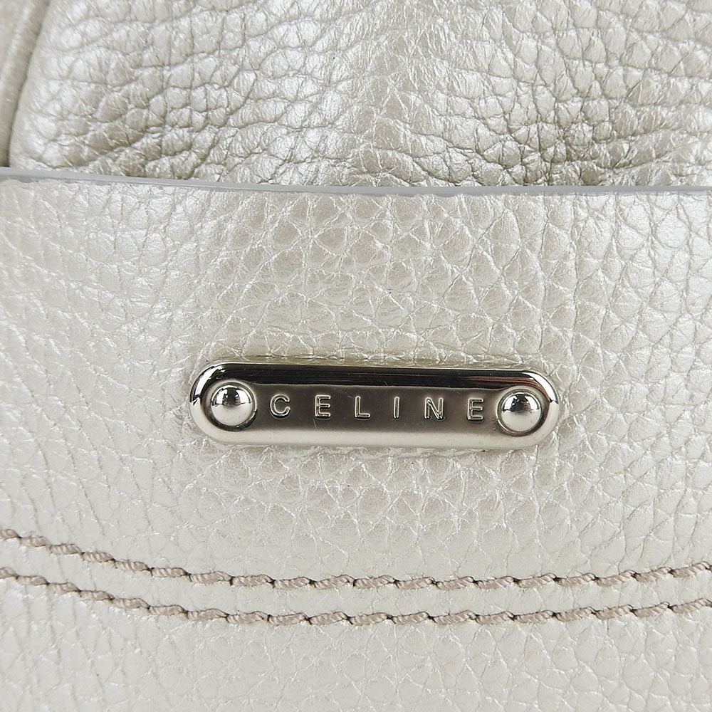 Celine Handbag 134023Ngr Leather Gold Women