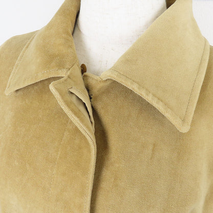 Burberry London Stainless Collar Coat Cotton, Polyester Beige Women 40