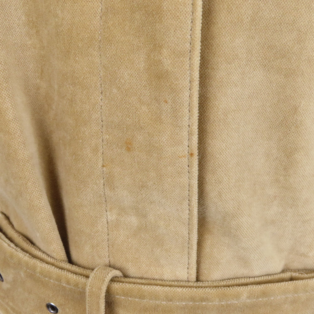 Burberry London Stainless Collar Coat Cotton, Polyester Beige Women 40