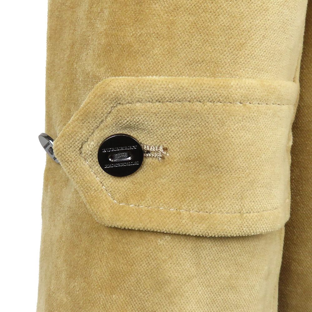 Burberry London Stainless Collar Coat Cotton, Polyester Beige Women 40