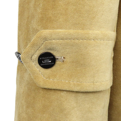 Burberry London Stainless Collar Coat Cotton, Polyester Beige Women 40