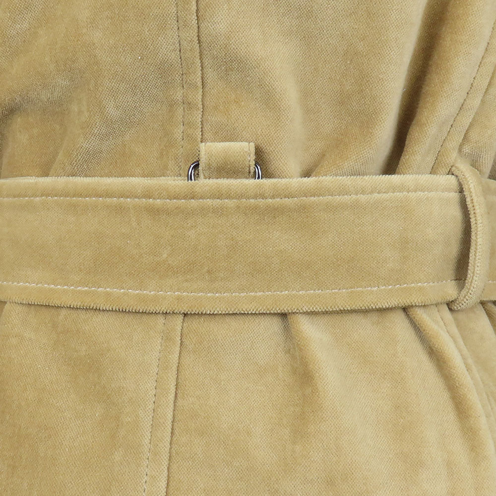 Burberry London Stainless Collar Coat Cotton, Polyester Beige Women 40