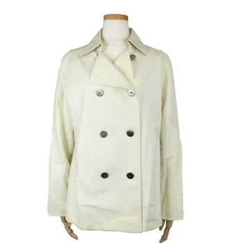 Burberry London Trench Coat Cotton, Polyurethane Ivory Women