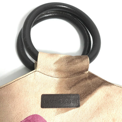 Bvlgari Handbag Canvas / Leather Pink Bag Round Handle Women