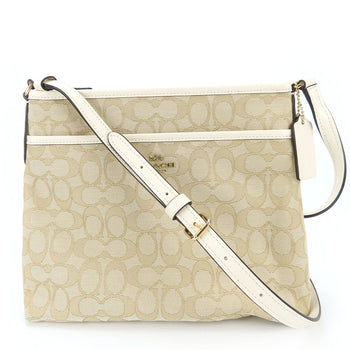 Coach Shoulder Bag F29960 Canvas, Leather Ivory Women