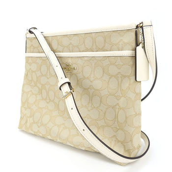 Coach Shoulder Bag F29960 Canvas, Leather Ivory Women