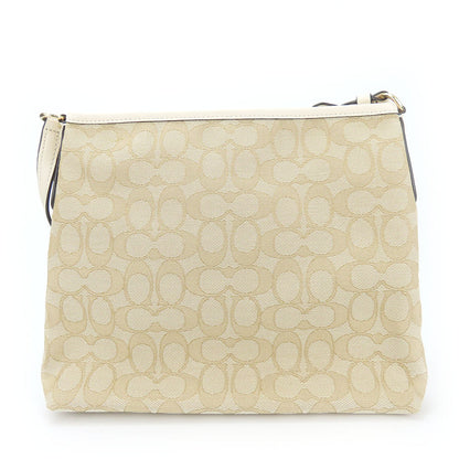 Coach Shoulder Bag F29960 Canvas, Leather Ivory Women