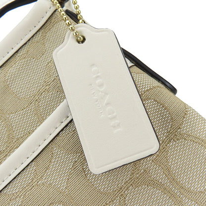 Coach Shoulder Bag F29960 Canvas, Leather Ivory Women