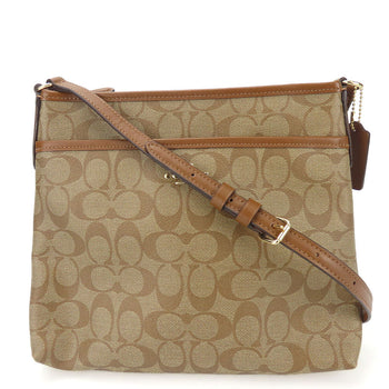 Coach Shoulder Bag F29210 Pvc, Leather Mocha Women
