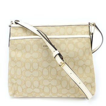 Coach Shoulder Bag F29960 Canvas, Leather Ivory Women